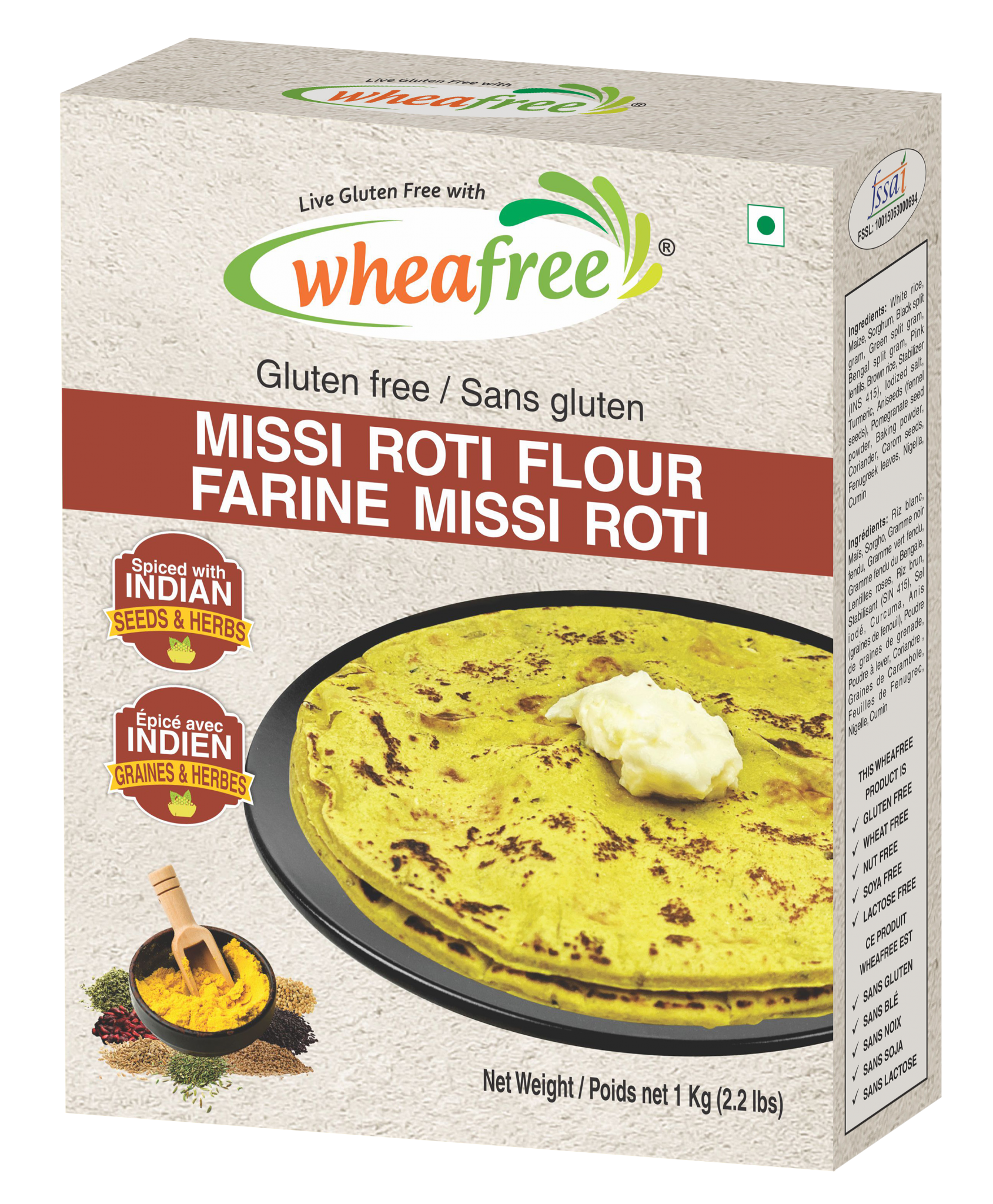 Missi Roti Flour – 1Kg – Wheafree – Gluten Free